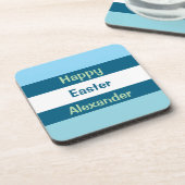  Happy Easter-tekst Bier Onderzetter (Linkerzijde)