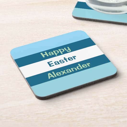  Happy Easter-tekst Bier Onderzetter (Linkerzijde)