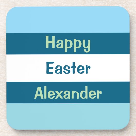  Happy Easter-tekst Bier Onderzetter (Voorkant)