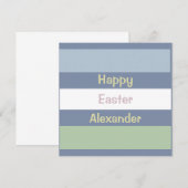 Happy Easter Tekst Platte Kaart (Voorkant / Achterkant)