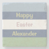 Happy Easter-tekst Stenen Onderzetter (Voorkant)