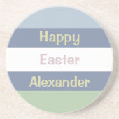 Happy Easter-tekst Zandsteen Onderzetter (Voorkant)