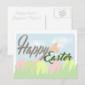 Happy Easter Tender Pastel Colors postcard Feestdagenkaart (Voorkant / Achterkant)