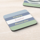Happy Easter Text Beverage Coaster Bier Onderzetter (Linkerzijde)