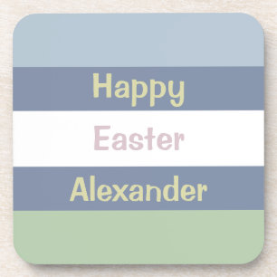 Happy Easter Text Beverage Coaster Bier Onderzetter