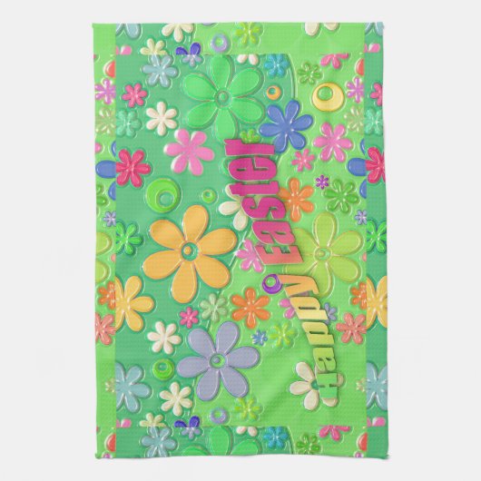 happy easter theedoek (Verticaal)