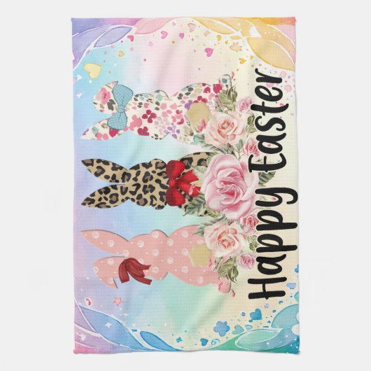 Happy Easter Theedoek (Verticaal)