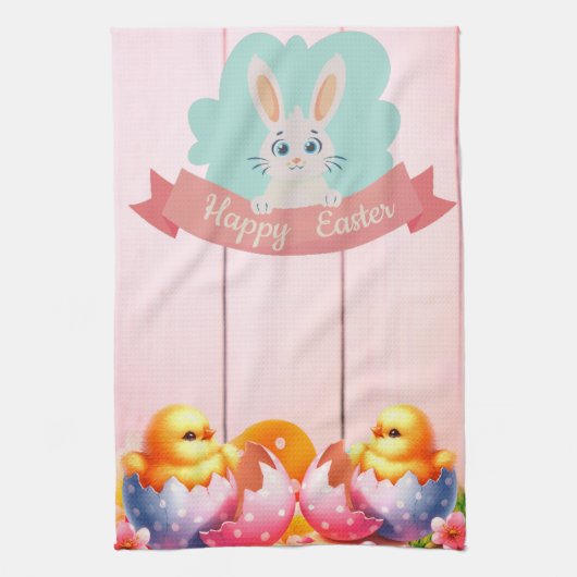 Happy Easter Theedoek (Verticaal)