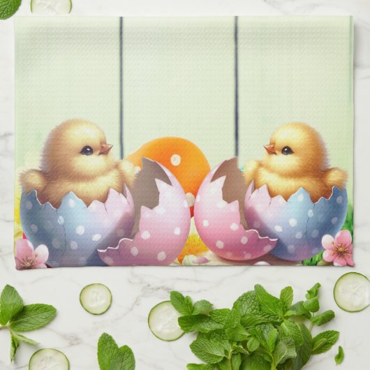 Happy Easter Theedoek (Gevouwen)