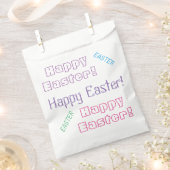 Happy Easter Theme Pastel Typografie Set van 50 Bedankzakje (Geknipt)