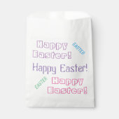 Happy Easter Theme Pastel Typografie Set van 50 Bedankzakje (Voorkant)