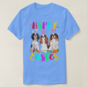 Happy Easter Three Cavalier King Chales Spaniel Bu T-shirt (Design voorkant)