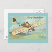 Happy Easter-Tide Fine  Chick Pilot Feestdagenkaart (Voorkant / Achterkant)