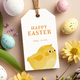 Happy Easter Treat met Little Chicken in Yellow Cadeaulabel