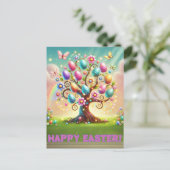 Happy Easter Tree Kaart (Staand voorkant)