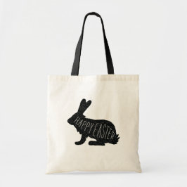 Happy Easter Trendy Modern Rabbit Canvas tas