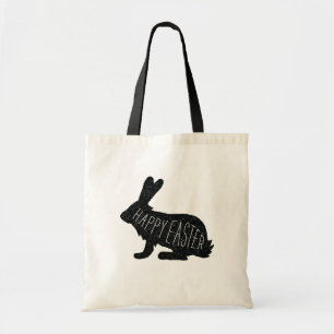 Happy Easter Trendy Modern Rabbit Canvas tas