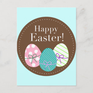 Happy Easter Triple Eggs Feestdagenkaart