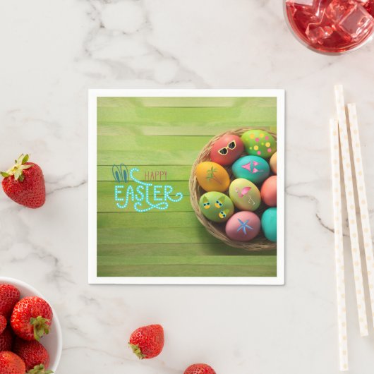 Happy Easter Tropical Beach Coastal Home Decor Servet (Insitu)