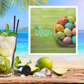 Happy Easter Tropical Beach Coastal Home Decor Servet