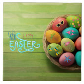 Happy Easter Tropical Beach Coastal Home Decor Tegeltje (Voorkant)