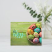 Happy Easter Tropical Beach Coastal Theme Holiday Briefkaart (Staand voorkant)