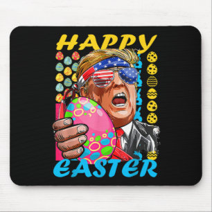 Happy Easter Trump Patriotic Bunny Flag Muismat