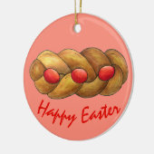 Happy Easter Tsoureki Grieks Armeens Holiday Bread Keramisch Ornament (Links)