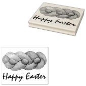 Happy Easter Tsoureki Grieks Armeens Holiday Bread Rubberstempel (Gestempeld)