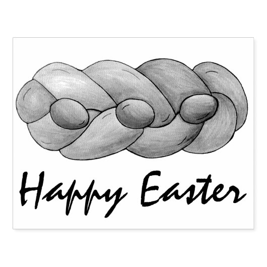 Happy Easter Tsoureki Grieks Armeens Holiday Bread Rubberstempel (Afrduk)