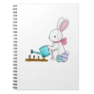 Happy Easter tuin tuinieren konijn vieren gemak Notitieboek