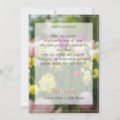 "Happy Easter" Tulip Flower Field Spring Foto Feestdagenkaart (Achterkant)