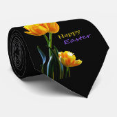 Happy Easter Tulips Stropdas (Opgerold)