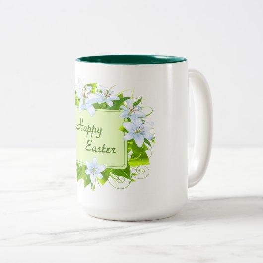 Happy Easter Tweekleurige Koffiemok (Voorkant rechts)