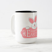 Happy Easter Tweekleurige Koffiemok (Voorkant links)