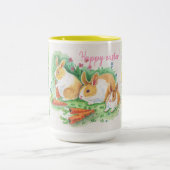 happy easter tweekleurige koffiemok (Center)