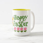 Happy Easter Tweekleurige Koffiemok (Voorkant rechts)