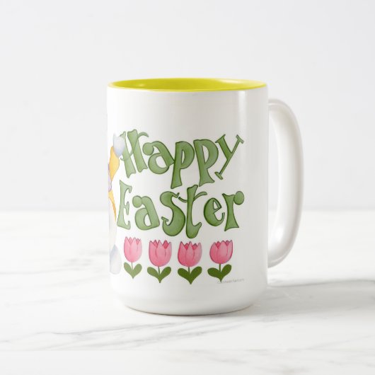 Happy Easter Tweekleurige Koffiemok (Voorkant rechts)