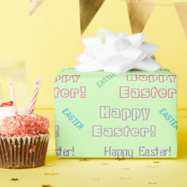 Happy Easter Typography Easter Threaded Gift Cadeaupapier