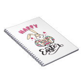 Happy Easter uit de mooie paashaas Notitieboek (Rechterzijde)