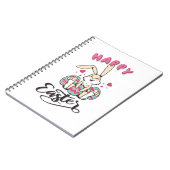 Happy Easter uit de mooie paashaas Notitieboek (Linkerzijde)