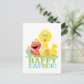 Happy Easter uit Elmo en Big Bird Briefkaart (Staand voorkant)