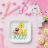 Happy Easter uit Elmo en Big Bird Papieren Bordje (Feest)