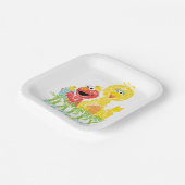 Happy Easter uit Elmo en Big Bird Papieren Bordje (Gebogen)