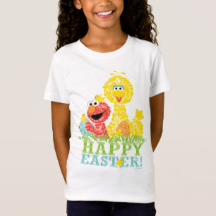 Happy Easter uit Elmo en Big Bird T-shirt