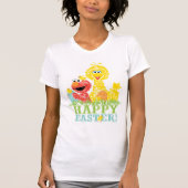 Happy Easter uit Elmo en Big Bird T-shirt (Voorkant)