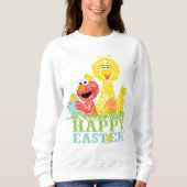 Happy Easter uit Elmo en Big Bird Trui (Voorkant)