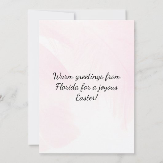 Happy Easter uit Florida Flamingo Bunny Ears Feestdagenkaart (Achterkant)