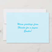 Happy Easter uit Florida tropische oceaankust Feestdagenkaart (Achterkant)