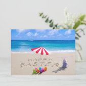 Happy Easter uit Florida Tropische strand kust Feestdagenkaart (Staand voorkant)